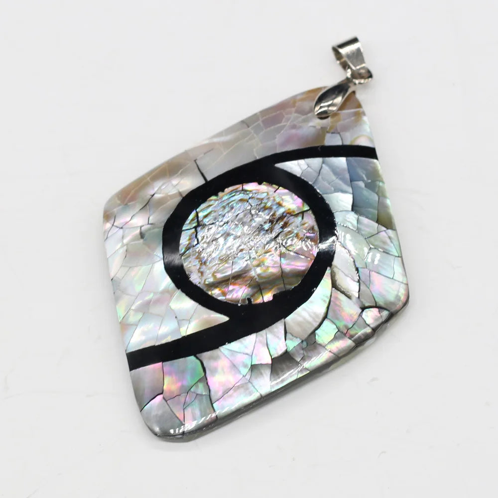 Natural Shell Pendant Mother of Pearl Splicing Abalone Shell Exquisite Charms for Jewelry Making DIY Necklace Accessories