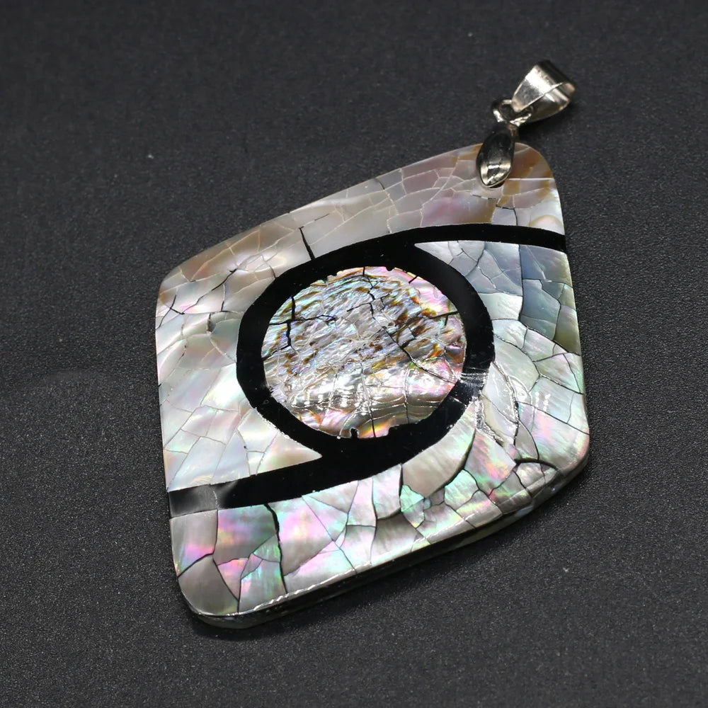 Natural Shell Pendant Mother of Pearl Splicing Abalone Shell Exquisite Charms for Jewelry Making DIY Necklace Accessories