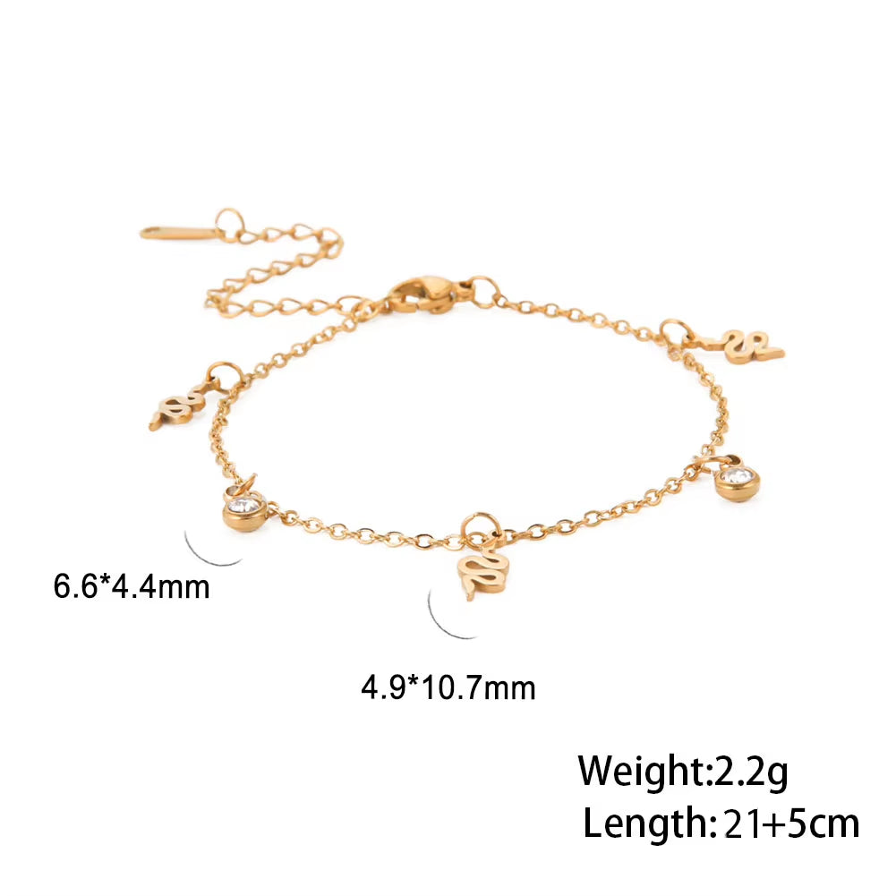 Bohemia Heart Crystal Leg Ankle Bracelet Gold Color Stainless Steel Beach Foot Chain Anklet Jewelry Gift for Women Girls